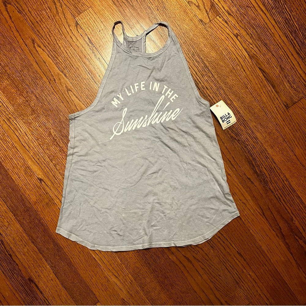 Billabong Gray Women's Tank Top “My life in the sunshine”